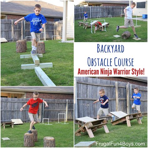 DIY American Ninja Warrior Backyard Obstacle Course - Frugal Fun For Boys and Girls