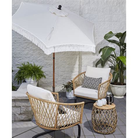 Better Homes and Gardens Ventura Fringe Push-Up and Tilt Patio Umbrella ...