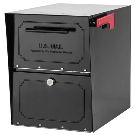 Gibraltar Mailboxes Ironside Large, Steel, Post Mount Mailbox, Black ...