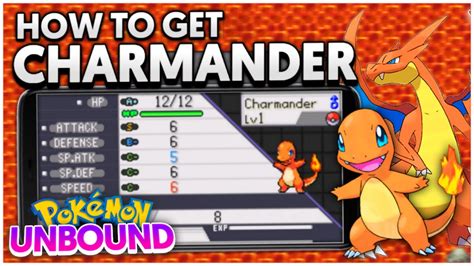 How to Get CHARMANDER in Pokemon UNBOUND | MEGA CHARIZARD in Pokemon ...