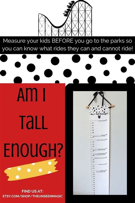 Disney Ride Height Chart, measure your kids before you go to the parks! in 2022 | Height chart ...