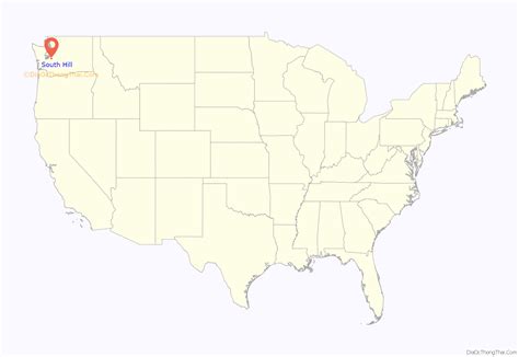 Map of South Hill CDP, Washington