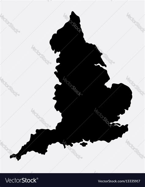 England map island silhouette Royalty Free Vector Image