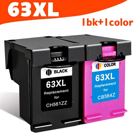 CMYK SUPPLIES 2pcs Ink Cartridges Replacement for HP 63 XL for HP Envy ...