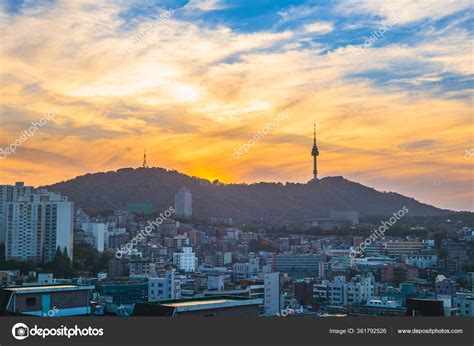 Night View Seoul Seoul Tower South Korea Stock Photo by ©richie0703 ...