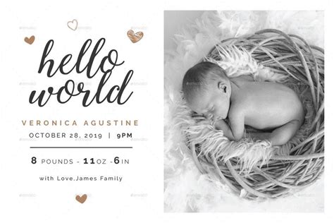 Birth Announcement Designs - 14+ Examples