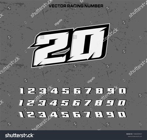 Vector Racing Number Designs Editable Stock Vector (Royalty Free ...