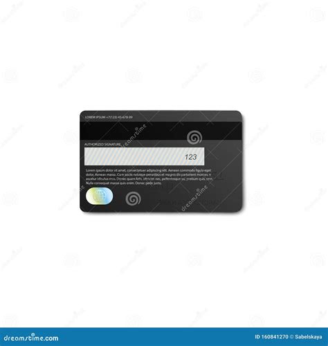 Back View of Black Credit or Debit Bank Card with Magnetic Strip Stock ...