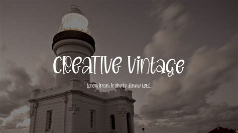 CREATIVE Vintage Font : Download Free for Desktop & Webfont