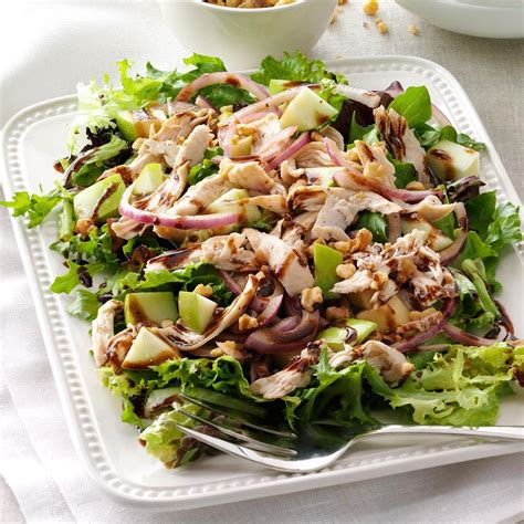 Chicken & Apple Salad with Greens Recipe | Taste of Home