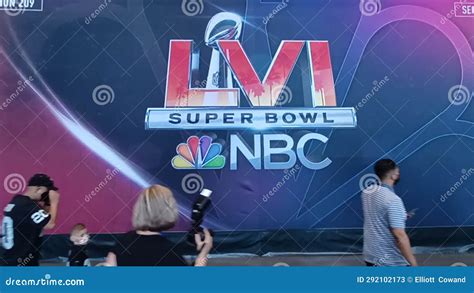 NBC Sports Super Bowl 56 Logo at SoFi Stadium Stock Video - Video of ...