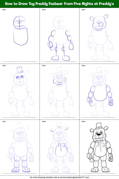 How To Draw Toy Freddy Fnaf Easy Step By Step Drawing Lessons For | Porn Sex Picture