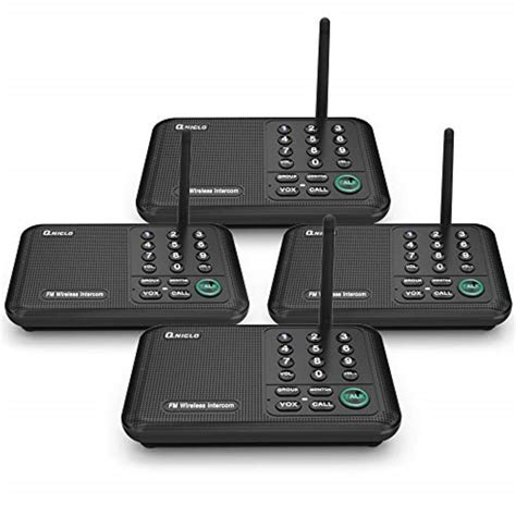 qniglo wireless intercom system, 1/2 mile long range fm 10 channel business intercoms system for ...