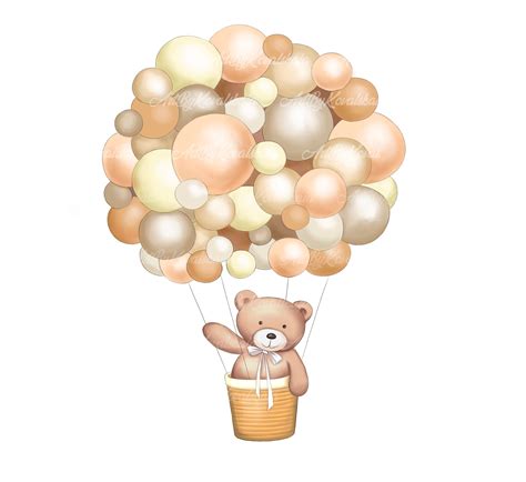 Teddy Bear Clipart Watercolor Teddy Bear Baby Shower Air - Etsy | Teddy ...