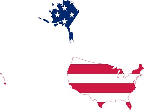 Download Flag Map Of The United States - Alaska PNG Image with No Background - PNGkey.com