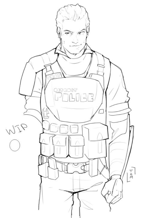 Smiling SWAT Police coloring page - Download, Print or Color Online for ...