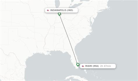 Direct (non-stop) flights from Indianapolis to Miami - schedules - FlightsFrom.com