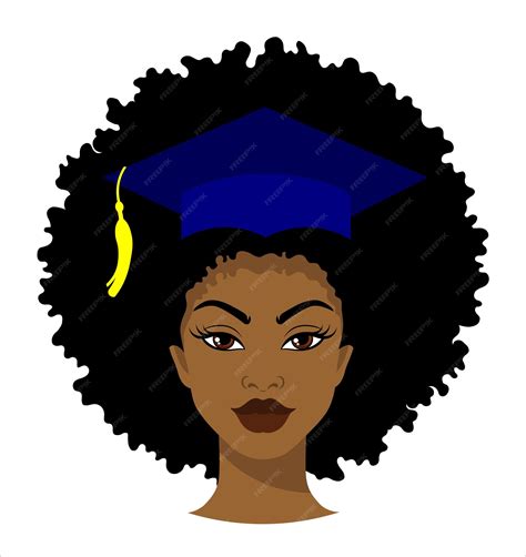 Premium Vector | Graduation black girl