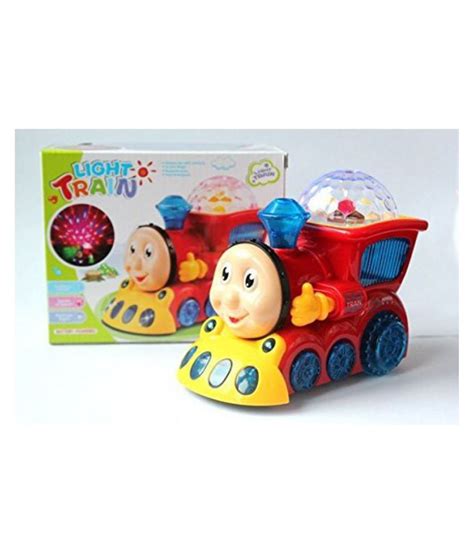 Bump and Go Musical Engine Toy Train with 4D Light and Sound for Kids ...