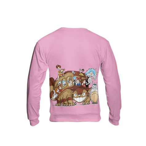 Ghibli Characters on Cat Bus 3D Sweatshirt - Ghibli Store