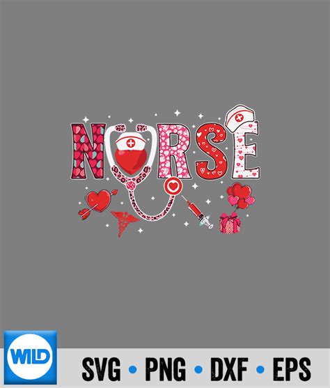 Nurse SVG, Love Stethoscope Crew Nursing Nurse Life Valentines SVG - WildSvg