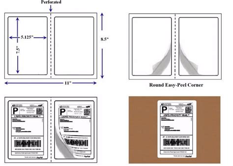 8.5 * 11 Die Cut Blank Thermal Labels For Shipping