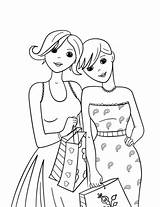 Coloriage  Meilleures Amies Coloriages à Imprimer Gratuits sketch template