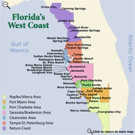 Pin by carla power on Florida | Gulf coast florida, Map of florida, Map of florida beaches