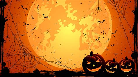 Full moon on halloween 2K wallpaper download