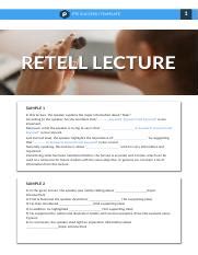 pte_success_retell_lecture.pdf - PTE SUCCESS | TEMPLATE RETELL LECTURE SAMPLE 1 In this lecture ...