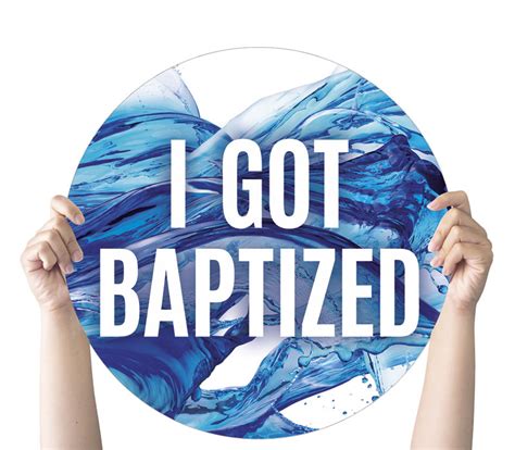 Water Baptism I Got Baptized Handheld sign - Church Banners - Outreach Marketing