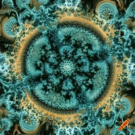 Abstract fractal art in haeckel style on Craiyon