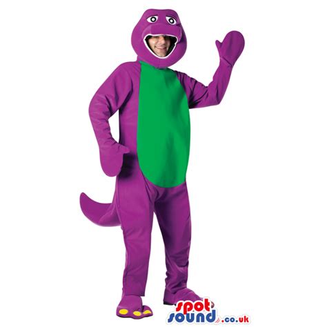 Buy Mascots Costumes in UK - Cool Purple And Green Dinosaur Adult Size ...