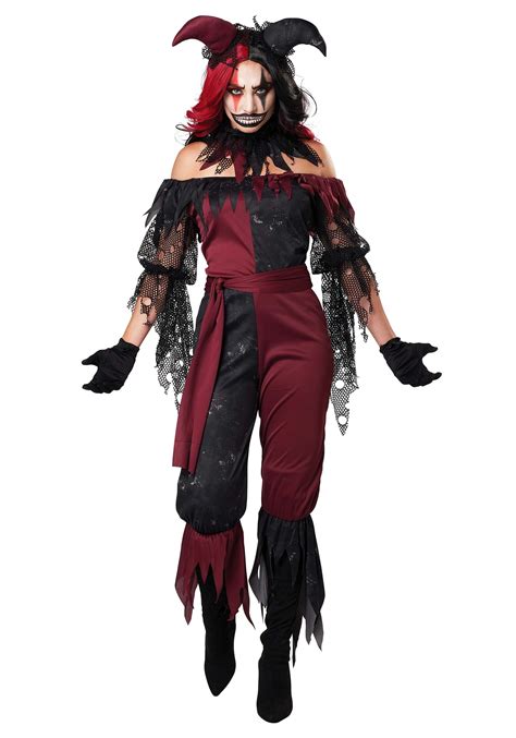 Women's Plus Size Psycho Jester Costume