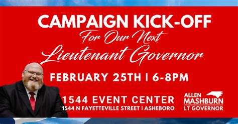 Join the guestlist – Official Announcement & Campaign Kick-Off | Allen Mashburn for Lt. Governor ...