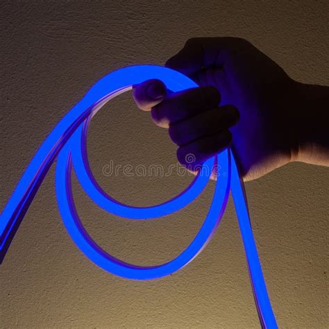 Flexible Led Tape Neon Flex in Different Colors on Black Background ...