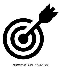 Target Bullseye Vector Icon Stock Vector (Royalty Free) 1298913601 ...