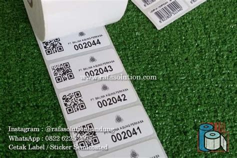 Jual Cetak Label Barcode Semicoated 50 mm x 20 mm Format QR Code Serial Number di Lapak Rafa ...