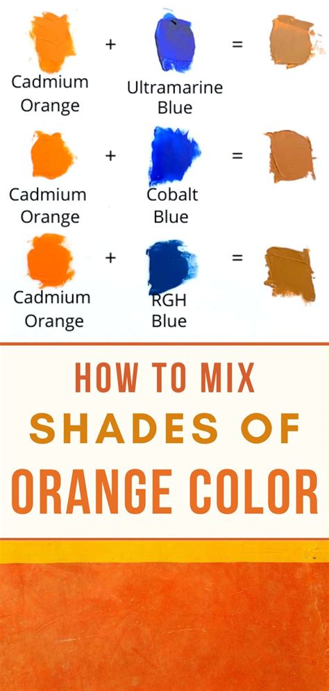 Detailed Steps How To Mix Orange Colors For Painting | Color mixing ...