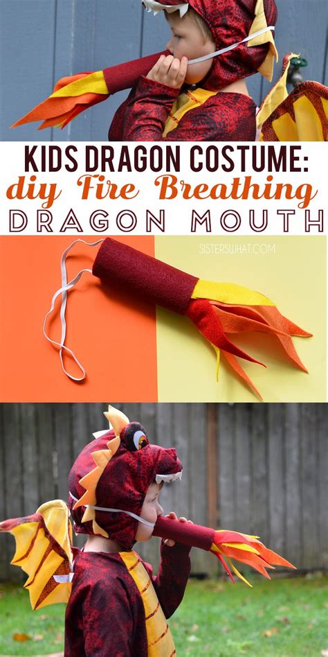 DIY Dragon Kids Costume Fire Breathing Mouth | Dragon halloween costume ...