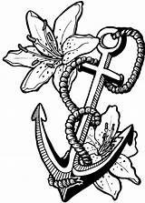 Anchor Coloring Page With Rope Free Printable  sketch template