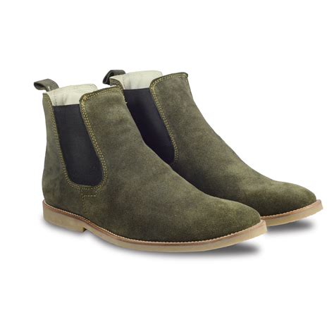 Chelsea Boots - Buy 6 inches Pure Green Suede Leather Chelsea Boots ...