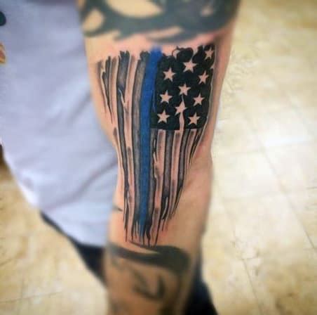 51 Epic Thin Blue Line Tattoo Designs for Men [2023 Guide]