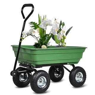 Folding Garden Cart 300lbs Capacity Wheelbarrow Utility Wagon Carts ...