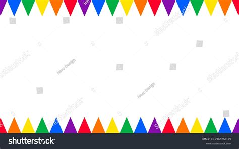 Horizontal Triangle Flag Rainbow Colorful Background Stock Vector ...