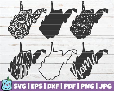 West Virginia State SVG Bundle SVG Cut Files commercial | Etsy