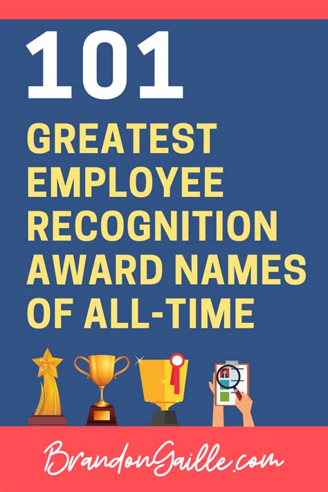 101 Creative Employee Recognition Award Names | Employee recognition awards, Employee ...
