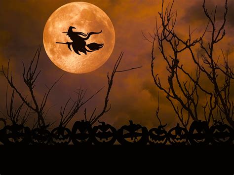 Witch And Full Moon Free Stock Photo - Public Domain Pictures