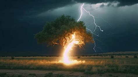 Lightning Striking Tree