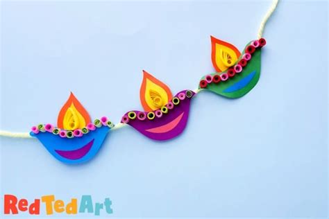 Paper Diya Craft - Torbames